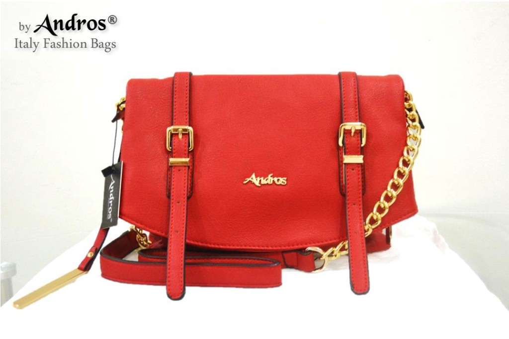 Tas Branded ANDROS - AB7944 IDR 230.000 MATERIAL PU SIZE L27XH21XW10CM WEIGHT 800GR COLOR RED