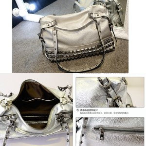 B1026 IDR.225.OOO MATERIAL PU SIZE L40XH22XW10CM WEIGHT 1000GR COLOR BLACK,SILVER (2)