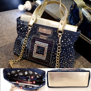 B174 IDR.23O.OOO MATERIAL DENIM SIZE L32XH22XW13CM WEIGHT 800GR COLOR GOLD,SILVER (1)