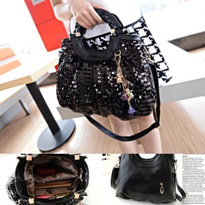 B761 IDR.188.OOO MATERIAL SEQUIN+PU SIZE L40XH25XW15CM WEIGHT 700GR COLOR AS PHOTO