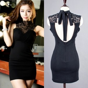 D6888 IDR.1O9.OOO MATERIAL COTTON+LACE LENGTH 84CM BUST 80CM WEIGHT 250GR COLOR BLACK