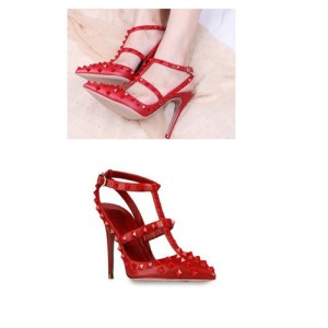 SH1802 IDR.235.OOO MATERIAL PU HEEL 11.5CM COLOR RED SIZE 35,36,37,38,39, COLOR BLACK SIZE 35,36 (2)