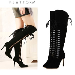 SH3050 IDR.28O.OOO MATERIAL SUEDE HEEL 11CM COLOR BLACK SIZE 37,38,39,40, COLOR RED SIZE 37,38,39,40 (1)
