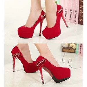 SH6061 IDR.225.OOO MATERIAL SUEDE HEEL 5CM,13.5CM COLOR BLACK,RED SIZE 36,37,38,39 (2)