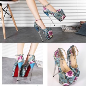 SH6673 IDR.195.OOO MATERIAL PU HEEL 9.5CM,19.5CM COLOR RED,BLUE SIZE 36,37,38,39,40 (2)
