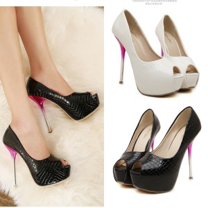 SH8238 IDR.222.OOO MATERIAL PU HEEL 4CM,14CM COLOR BLACK,WHITE SIZE 36,37,38,39 (2)