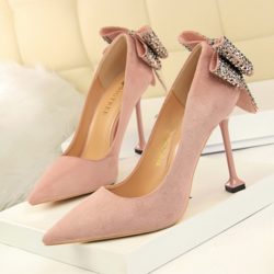 SHH171758-pink Sepatu Heels Pita Wanita 9.5CM